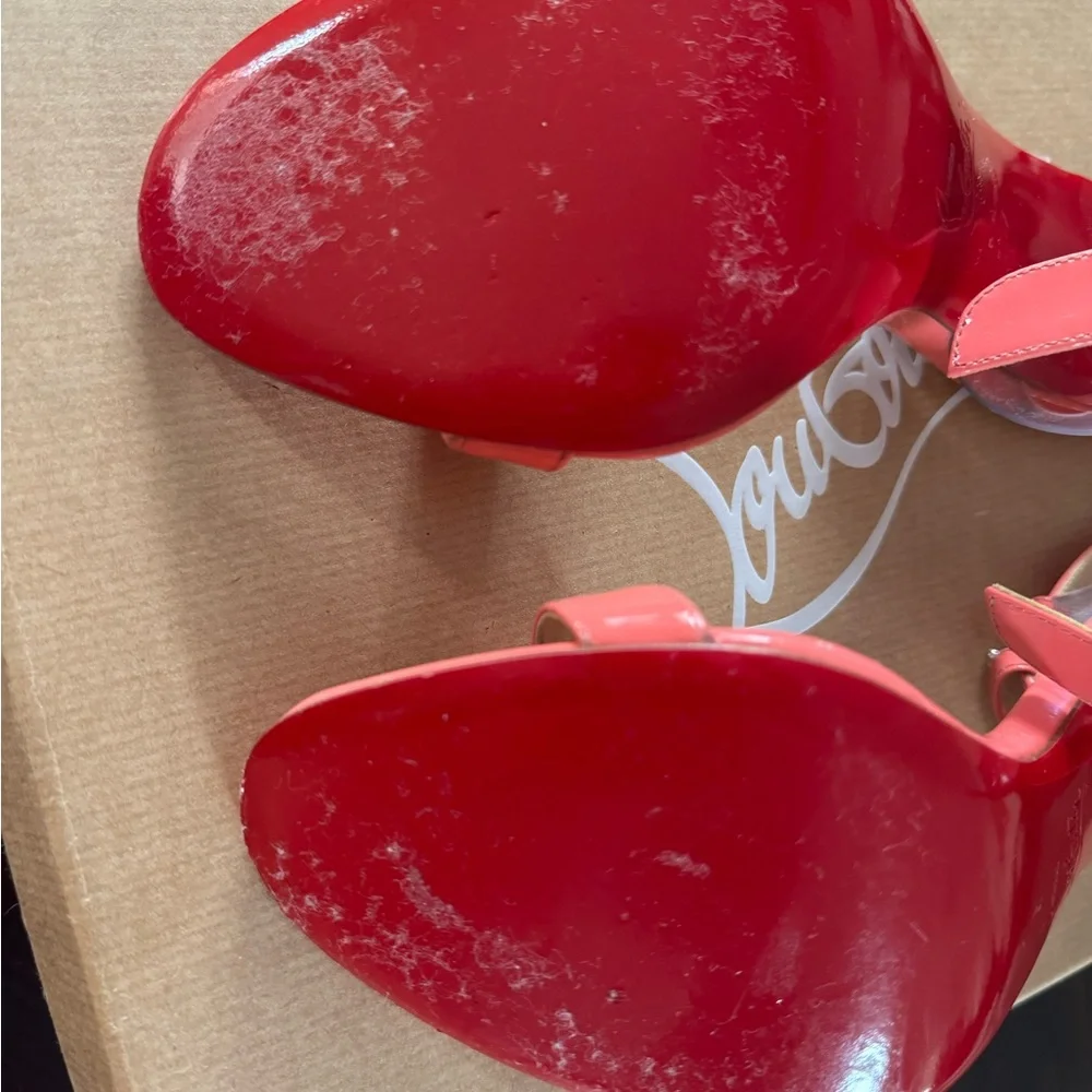 Christian Louboutin Jonatina 100 Women's Coral Sandals